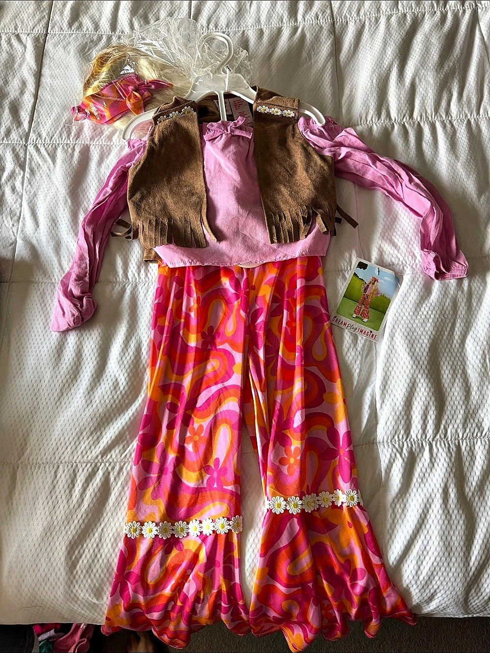 Dream Play Imagine Costume Pink & Orange Girls 6-6X NWT